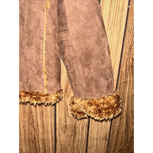 KENNETH COLE REACTION Women's size M Leather Jacket Coat FauxFur Lining Zip Y2K - Picture 5 of 9